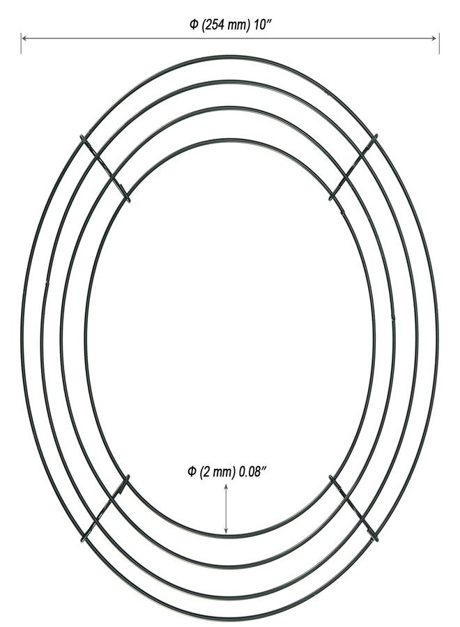 MOUYAT 20 PCS Wire Wreath Frame,10 Inch Round Green Metal Wreath Frame Making Rings, Floral Crafts Wreath Form for DIY Christmas Wedding Party - Image 2